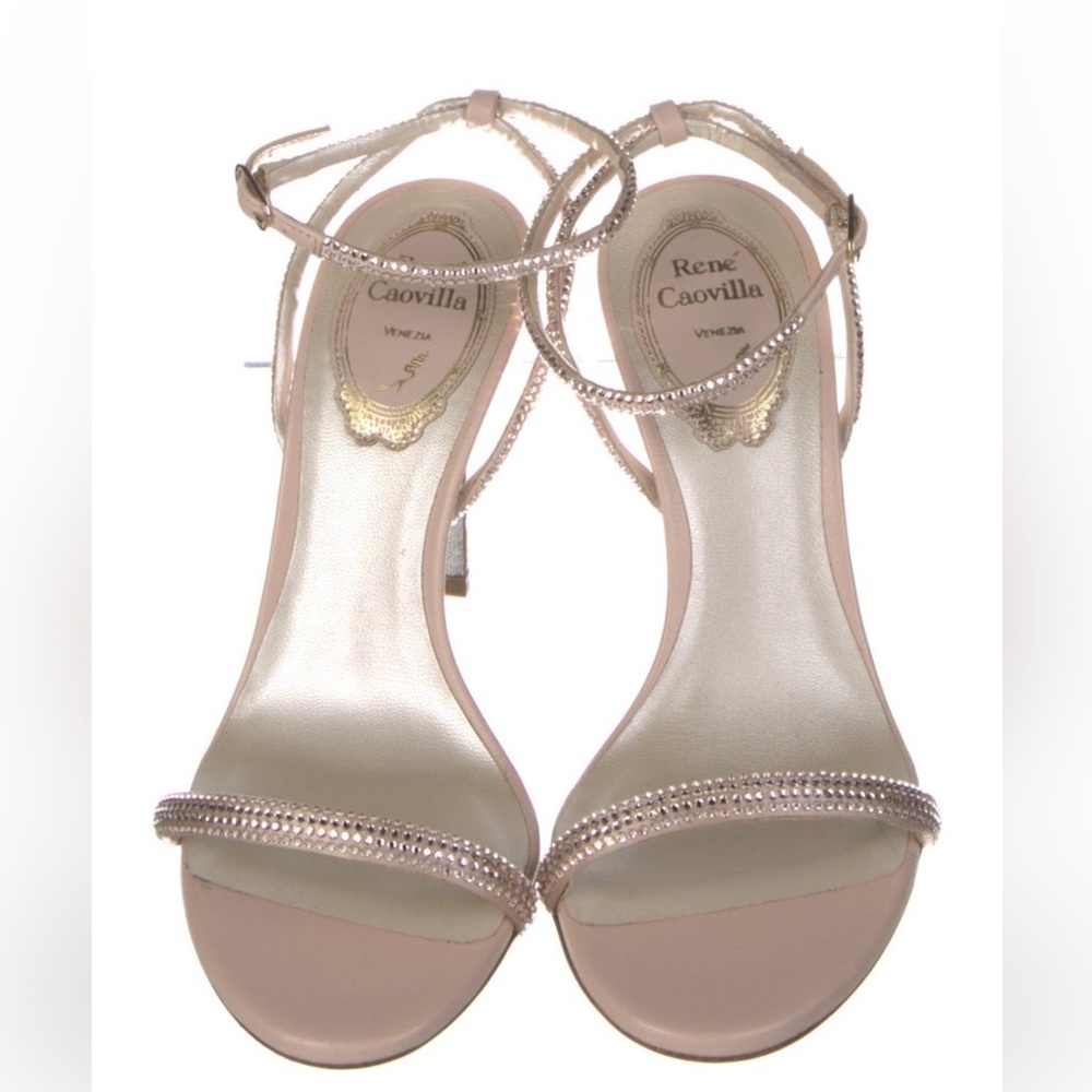 Rene Caovilla Nude Heels Strappy Elegance Size 35